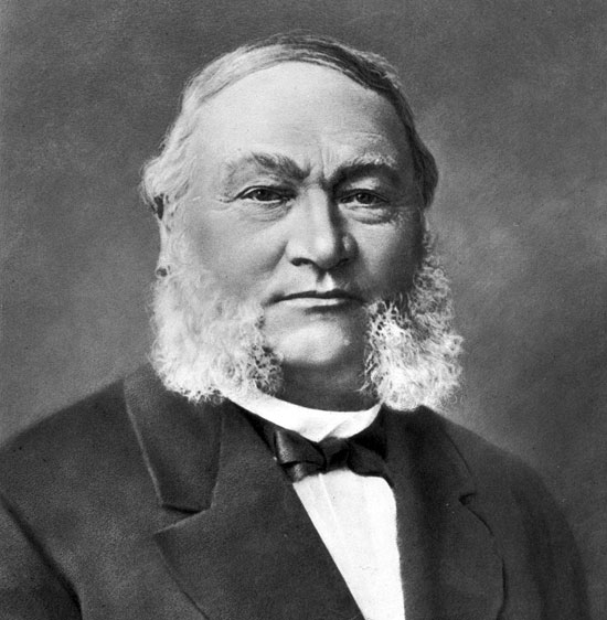 Porträt eines Mannes mit Koteletten und Bart